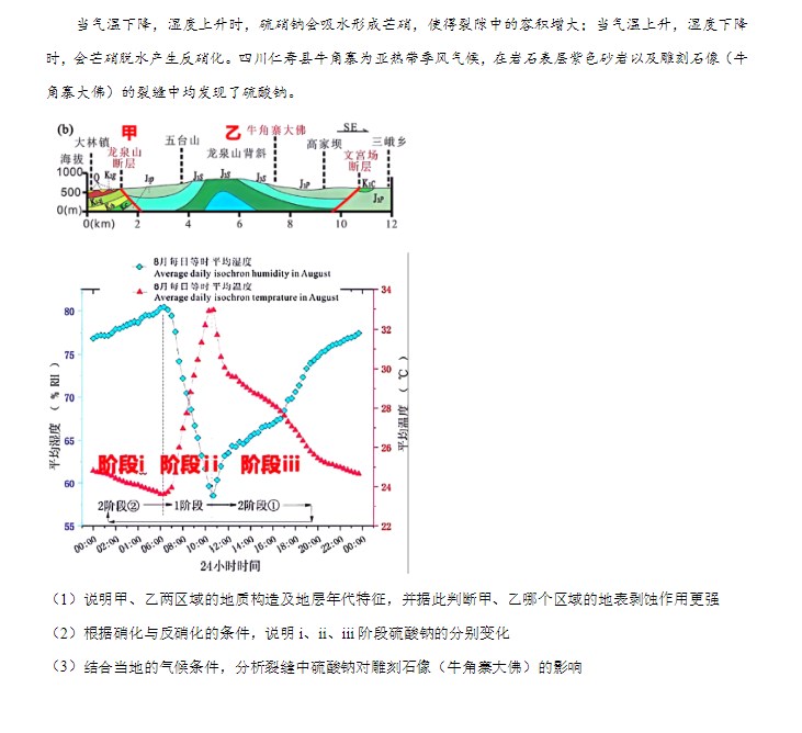 2024年高考广东卷地理试题及参考答案